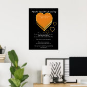 Apache Wedding Sessing Gold Hearts Poster (Heimbüro)