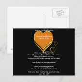 Apache Wedding Sessing Gold Hearts Postkarte (Vorne/Hinten)