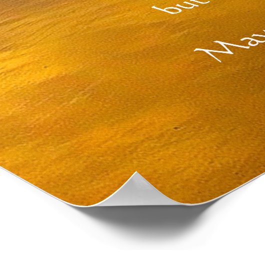 Apache Wedding Sessing Gold Ocean Rock Poster (Ecke)