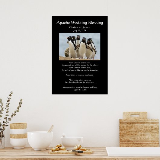 Apache Wedding Sessing Pinguine Poster (Küche)