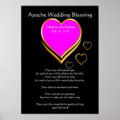 Apache Wedding Sessing Pink Hearts Poster (Vorne)