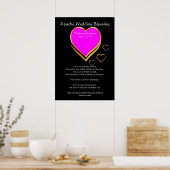 Apache Wedding Sessing Pink Hearts Poster (Küche)