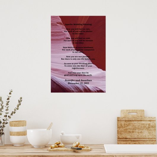 Apache Wedding Sessing Südwest Canyon Foto Poster (Küche)