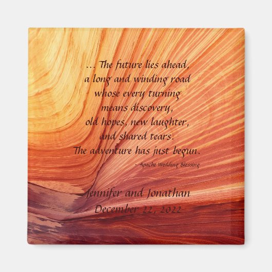 Apache Wedding Sessing Südwest Square Magnet (Vorne)