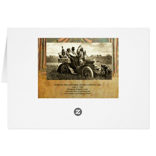 APACHES UND GERONIMO FAHREN MIT EINEM KRAFTWAGEN (Rückseite Horizontal)