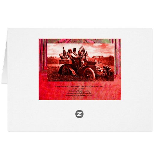 APACHES UND GERONIMO FAHREN MIT EINEM KRAFTWAGEN (Rückseite Horizontal)