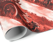 APACHES UND GERONIMO FAHREN MIT EINEM KRAFTWAGEN GESCHENKPAPIER (Rolleneckpunkt)