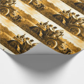 APACHES UND GERONIMO FAHREN MIT EINEM KRAFTWAGEN GESCHENKPAPIER (Ecke)