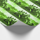 APACHES UND GERONIMO FAHREN MIT EINEM KRAFTWAGEN GESCHENKPAPIER (Ecke)