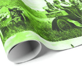 APACHES UND GERONIMO FAHREN MIT EINEM KRAFTWAGEN GESCHENKPAPIER (Rolleneckpunkt)