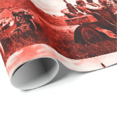 APACHES UND GERONIMO FAHREN MIT EINEM KRAFTWAGEN GESCHENKPAPIER (Rolleneckpunkt)