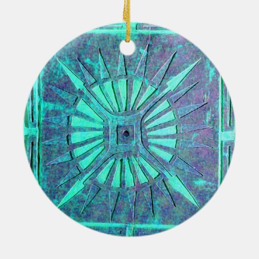 APACHES UND GERONIMO FAHREN MIT EINEM KRAFTWAGEN KERAMIK ORNAMENT (Hinten)