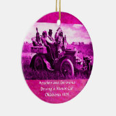 APACHES UND GERONIMO FAHREN MIT EINEM KRAFTWAGEN KERAMIKORNAMENT (Rechts)