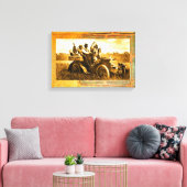 APACHES UND GERONIMO FAHREN MIT EINEM KRAFTWAGEN LEINWANDDRUCK (Insitu (Wohnzimmer))