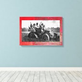 APACHES UND GERONIMO FAHREN MIT EINEM KRAFTWAGEN LEINWANDDRUCK (Insitu (Holzboden))