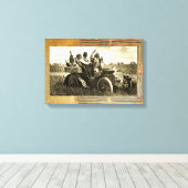 APACHES UND GERONIMO FAHREN MIT EINEM KRAFTWAGEN LEINWANDDRUCK (Insitu (Holzboden))