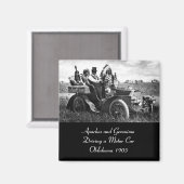 APACHES UND GERONIMO FAHREN MIT EINEM KRAFTWAGEN MAGNET (Vorderseite/Rückseite)