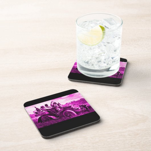 APACHES UND GERONIMO FAHREN MIT EINEM KRAFTWAGEN UNTERSETZER (Rechte Seite)