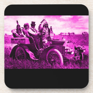 APACHES UND GERONIMO FAHREN MIT EINEM KRAFTWAGEN UNTERSETZER