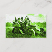 APACHES UND GERONIMO FAHREN MIT EINEM KRAFTWAGEN VISITENKARTE (Rückseite)