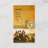 APACHES UND GERONIMO MIT EINEM MOTORAUTO, Monogram Visitenkarte (Vorderseite)