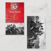 APACHES UND GERONIMO MIT EINEM MOTORAUTO, Monogram Visitenkarte (Vorne/Hinten)