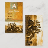 APACHES UND GERONIMO MIT EINEM MOTORAUTO, Monogram Visitenkarte (Vorne/Hinten)