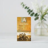 APACHES UND GERONIMO MIT EINEM MOTORAUTO, Monogram Visitenkarte (Stehend Vorderseite)