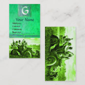 APACHES UND GERONIMO MIT EINEM MOTORAUTO, Monogram Visitenkarte (Vorne/Hinten)