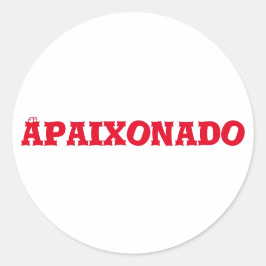 Apaixonado Runder Aufkleber (Vorderseite)