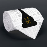 APAL: Mit Monogramm schwarze Katze Krawatte<br><div class="desc">Großartig aussehende schwarze Katze mit lustigem MEOW Hintergrund. Ideal für jeden Katzenliebhaber. Dieses Design wurde von Doreen Erhardt© mit Elementen erstellt, die freundlicherweise von Pixabay und Marisa Lerin im Pixel Scrapper erstellt wurden. Alle Lizenzgebühren und Empfehlungsschreiben, die PawsPartners.org aus dem Verkauf dieses Produktes erhält, werden von PawsPartners.org an die A-PAL...</div>