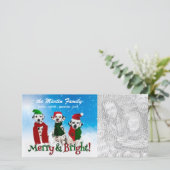 APAL - WeihnachtsDalmatiner-Hunde in den Feiertagskarte (Stehend Vorderseite)