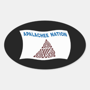 Apalachee-Nation-Fahne-Aufkleber Ovaler Aufkleber