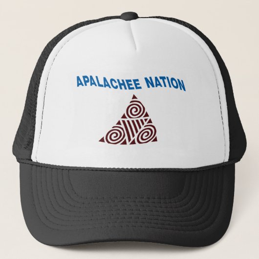 Apalachee Nation Flag Hat Truckerkappe (Vorderseite)