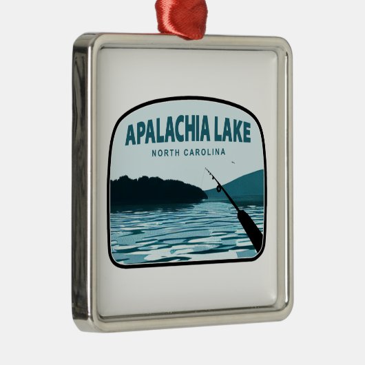 Apalachia Lake North Carolina Angelplatz Ornament Aus Metall (Rechts)