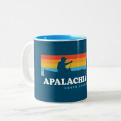 Apalachia Lake North Carolina Canoe Zweifarbige Tasse (Vorderseite Links)