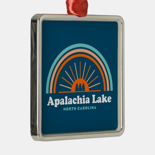 Apalachia Lake North Carolina Rainbow Ornament Aus Metall (Rechts)