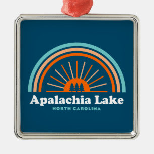 Apalachia Lake North Carolina Rainbow Ornament Aus Metall