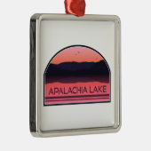 Apalachia Lake North Carolina Red Sunrise Ornament Aus Metall (Rechts)