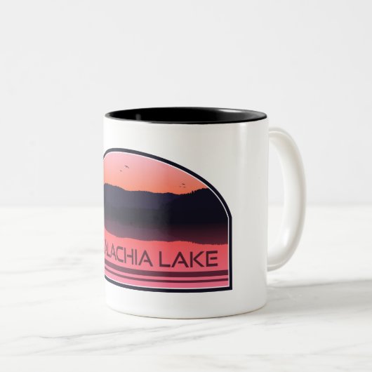 Apalachia Lake North Carolina Red Sunrise Zweifarbige Tasse (VorderseiteRechts)
