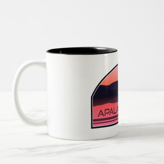 Apalachia Lake North Carolina Red Sunrise Zweifarbige Tasse (Links)