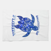 Apalachicola Bay Florida Vacation Tribal Turtle Geschirrtuch (Horizontal)