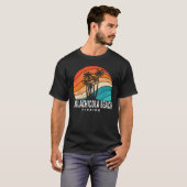 Apalachicola Beach Florida Palm Tree Beach Souveni T-Shirt (Vorne ganz)