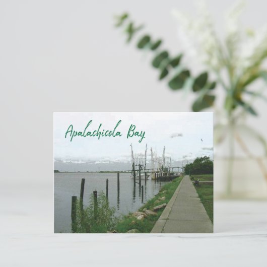 Apalachicola Bucht Florida mit Austernbooten Postkarte (Stehend Vorderseite)