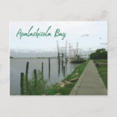 Apalachicola Bucht Florida mit Austernbooten Postkarte (Vorderseite)