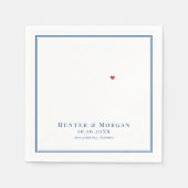 Apalachicola FL Map Elegant Navy Blue Wedding Serviette (Vorderseite)