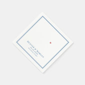 Apalachicola FL Map Elegant Navy Blue Wedding Serviette (Ecke)