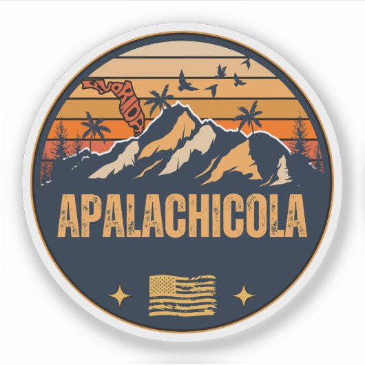 Apalachicola, Florida Aufkleber (Vorderseite)