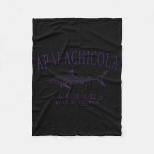 Apalachicola Florida Hai vintage Pflaume Kunst Fleecedecke