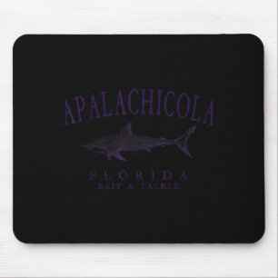 Apalachicola Florida Hai vintage Pflaumen Kunst Mousepad